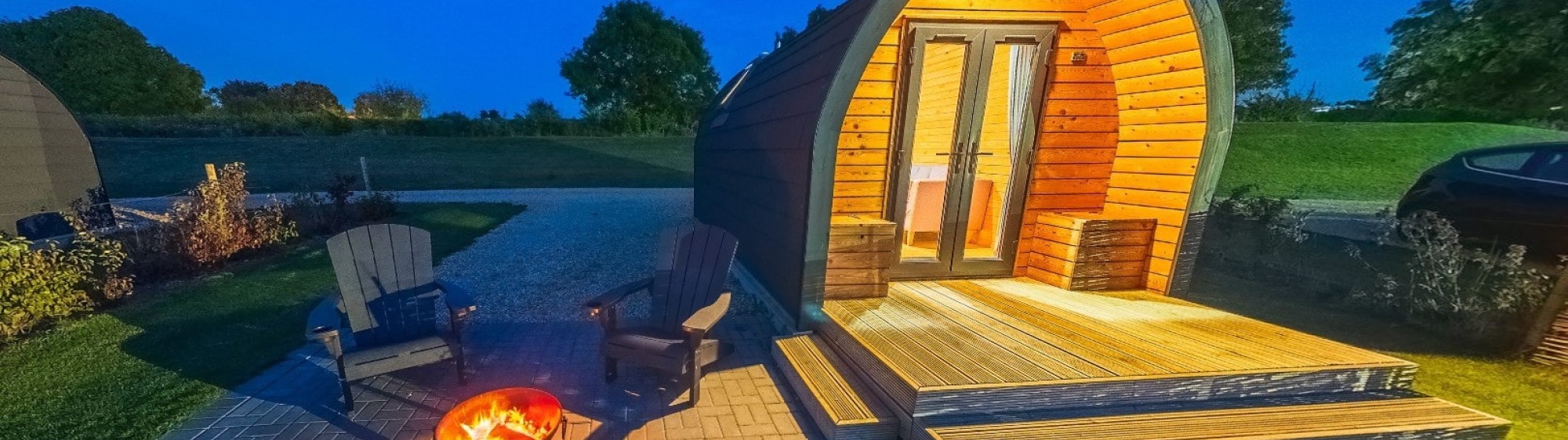 Glamping pod in Cambridgeshire